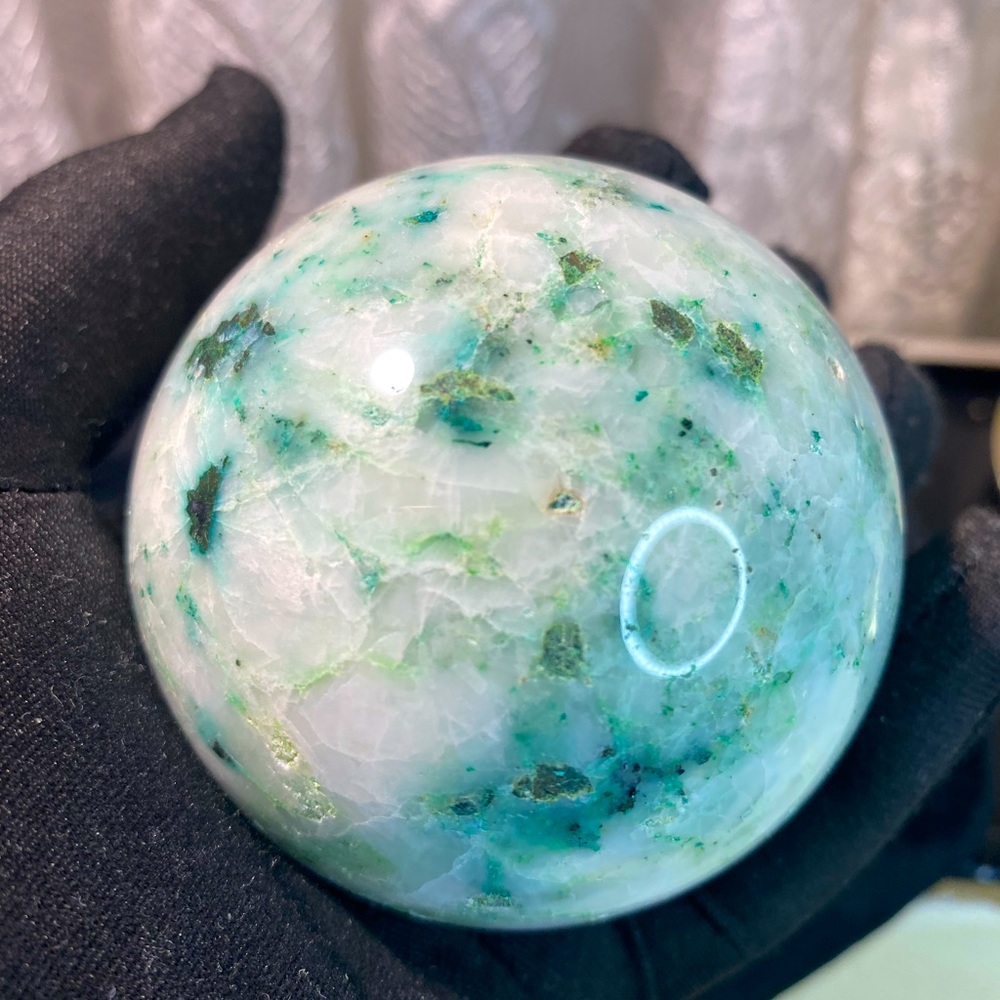 Beautiful Phoenix Stone (Ajoite) Sphere